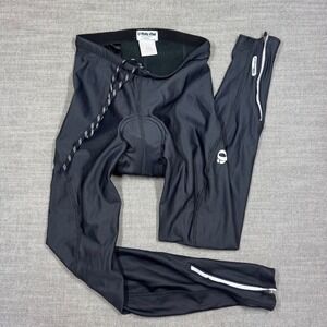 Pearl Izumi Vintage ThermaFleece Women Cycling Tights Padded Black Small USA Y2K